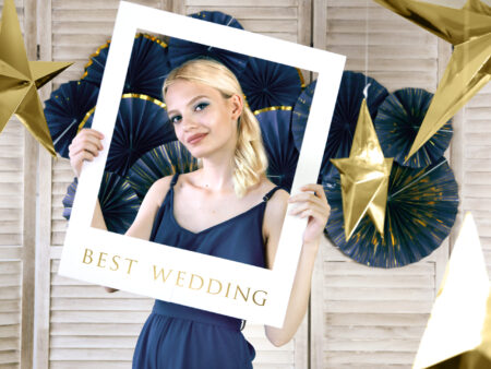 Photobooth-Set inkl. Rahmen gold – Bild 4