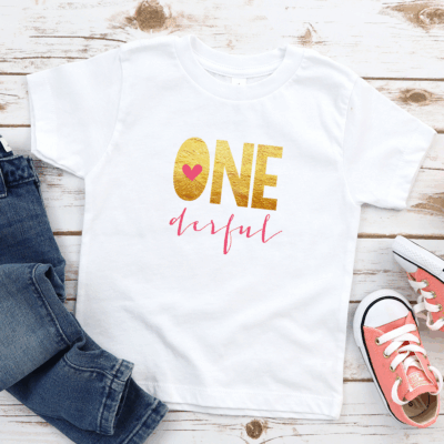 Kinder T-Shirt "ONE-derful" aus 100% Baumwolle