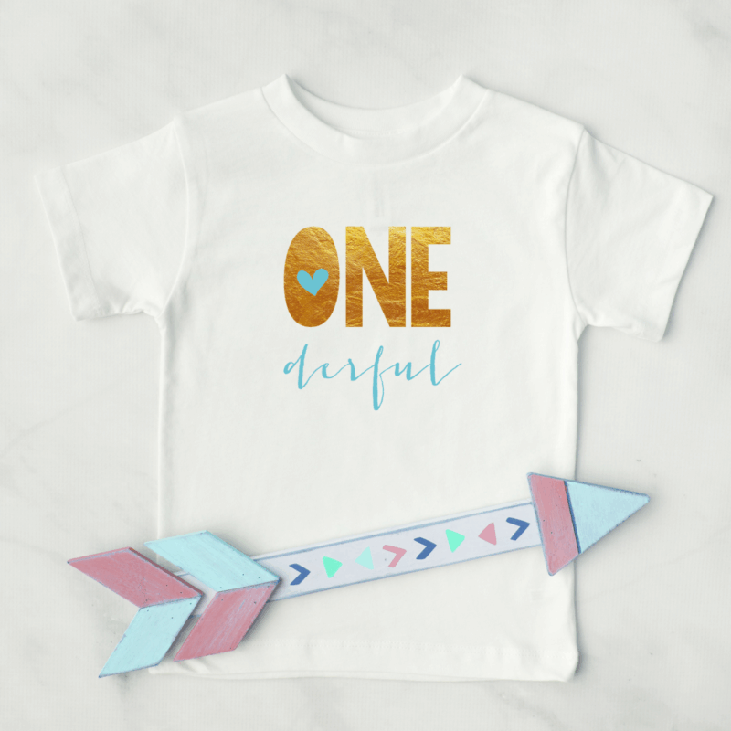 Kinder T-Shirt "ONE-derful" aus 100% Baumwolle – Bild 2