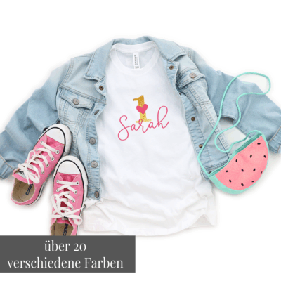 Kinder T-Shirt "Zahl & Name" aus 100% Baumwolle