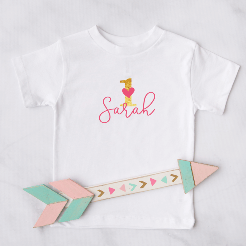 Kinder T-Shirt "Zahl & Name" aus 100% Baumwolle – Bild 4