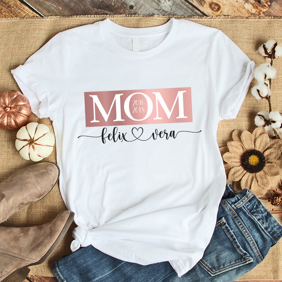 Mama T-Shirt mit Kindernamen, T-Shirt Mama, Mama personalisiert, personalisiertes T Shirt mit Namen, personalisiertes T-Shirt Mama, Muttertag Geschenk, Geschenk Mama personalisiert, Geschenk Muttertag personalisiert