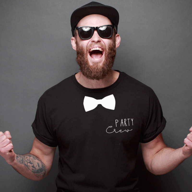 JGA, JGA Mann, JGA Männer, JGA Herren, Junggesellenabschied, Junggesellinnenabschied, JGA Outfit, Kostüm, Verkleidung, JGA Deko, Party Crew, Team Bräutigam, Bräutigam, Trauzeuge