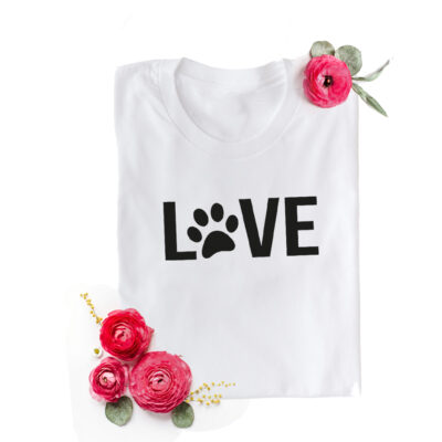Love T-Shirt aus 100% Baumwolle für Haustierbesitzer
