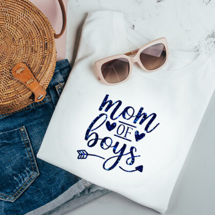 Damen T-Shirt "Mom of Boys" aus 100% Baumwolle