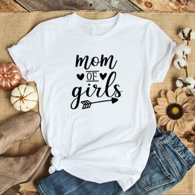 Damen T-Shirt "Mom of Girls" aus 100% Baumwolle