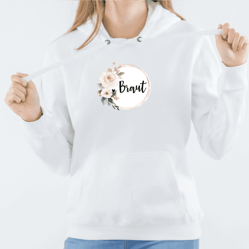 Damen Hoodie "Braut" gold/modern aus 100% Baumwolle – Bild 5
