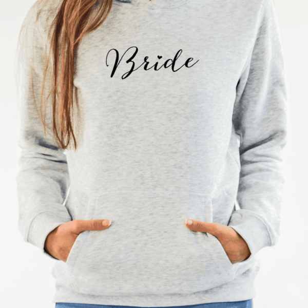 Damen Hoodie "Bride" mit Name aus 100% Baumwolle – Bild 5