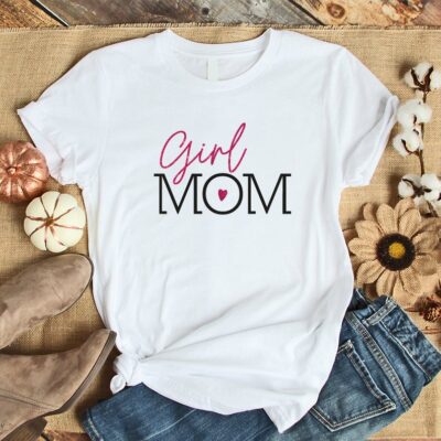 Damen T-Shirt "Girl Mom" aus 100% Baumwolle