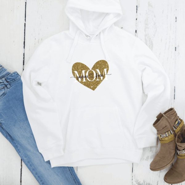 personalisiertes Mama T-Shirt mit Namen und Herz – Bild 3