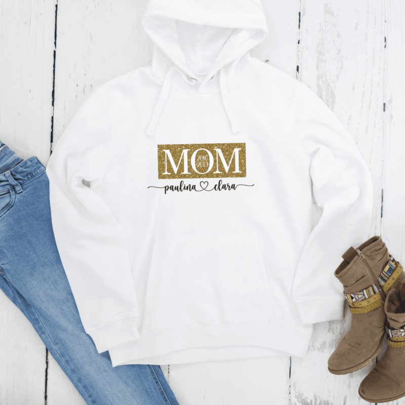 personalisierter Damen Hoodie "Mom" aus 100% Baumwolle – Bild 3