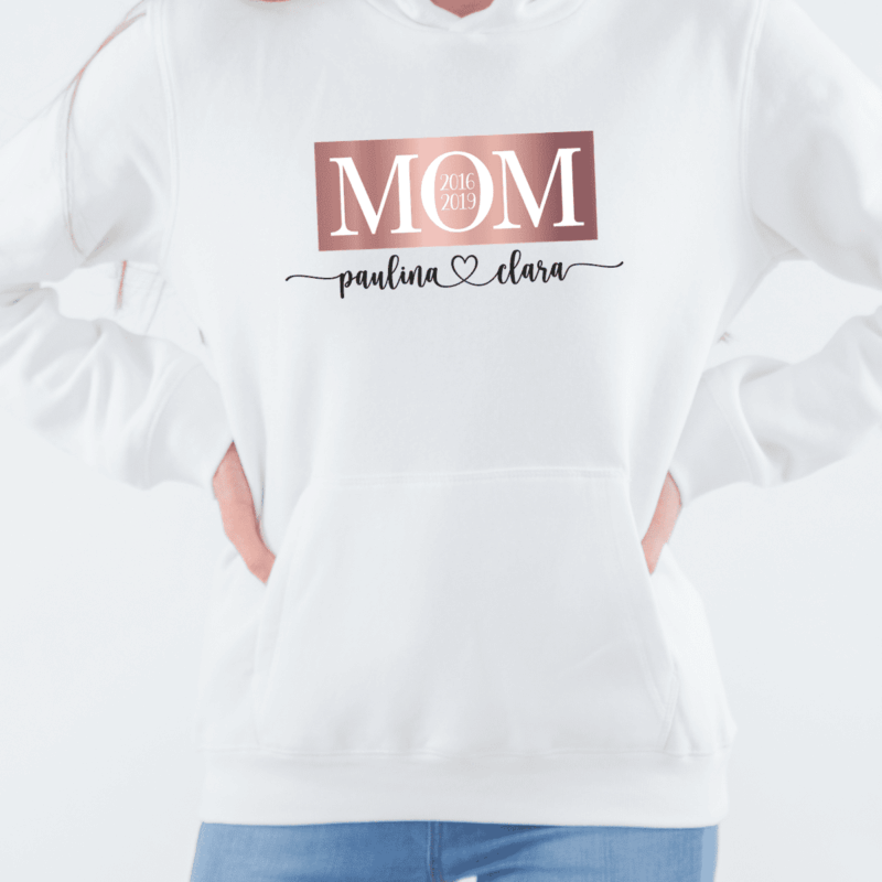 personalisierter Damen Hoodie "Mom" aus 100% Baumwolle – Bild 5