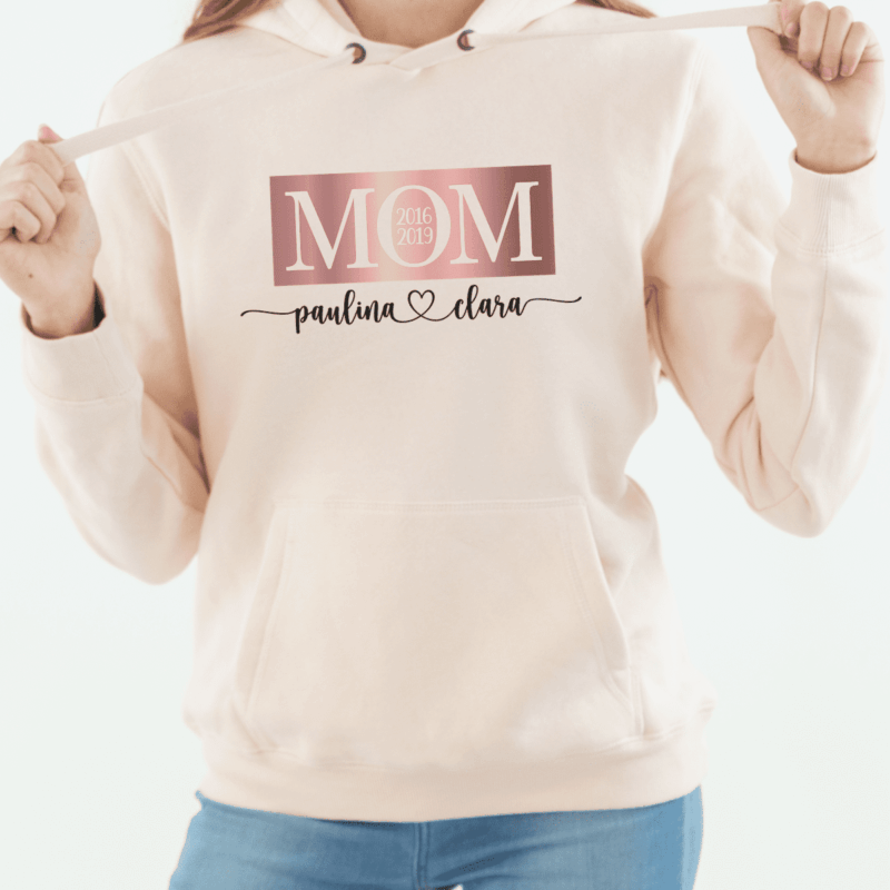 personalisierter Damen Hoodie "Mom" aus 100% Baumwolle – Bild 4