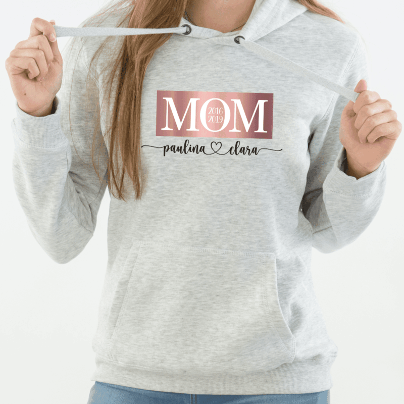 personalisierter Damen Hoodie "Mom" aus 100% Baumwolle – Bild 2