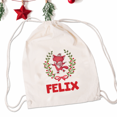 personalisiertes Nikolosackerl/Weihnachtssackerl Fuchs mit Namen