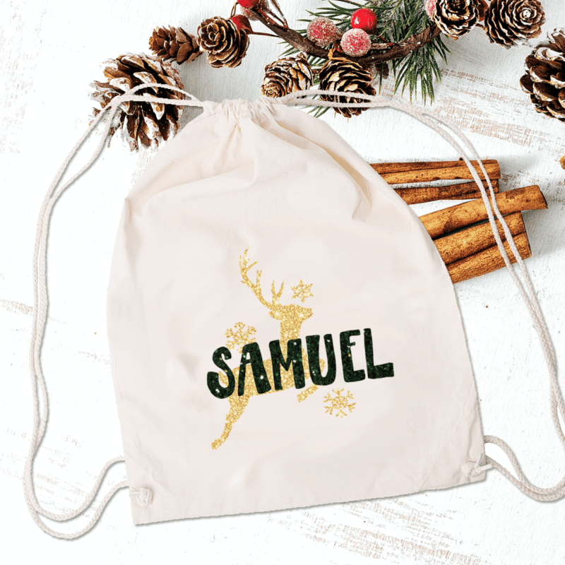 personalisiertes Nikolosackerl/Weihnachtssackerl Hirsch mit Name – Bild 2