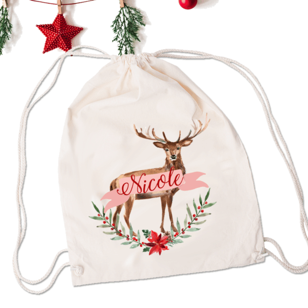 personalisiertes Nikolosackerl/Weihnachtssackerl Reh mit Namen – Bild 2