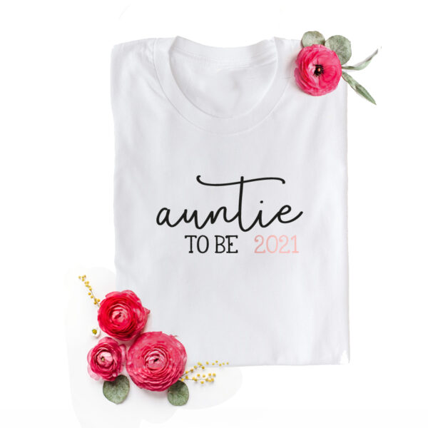 personalisiertes T-Shirt „Auntie to Be“ aus 100% Baumwolle – Bild 4