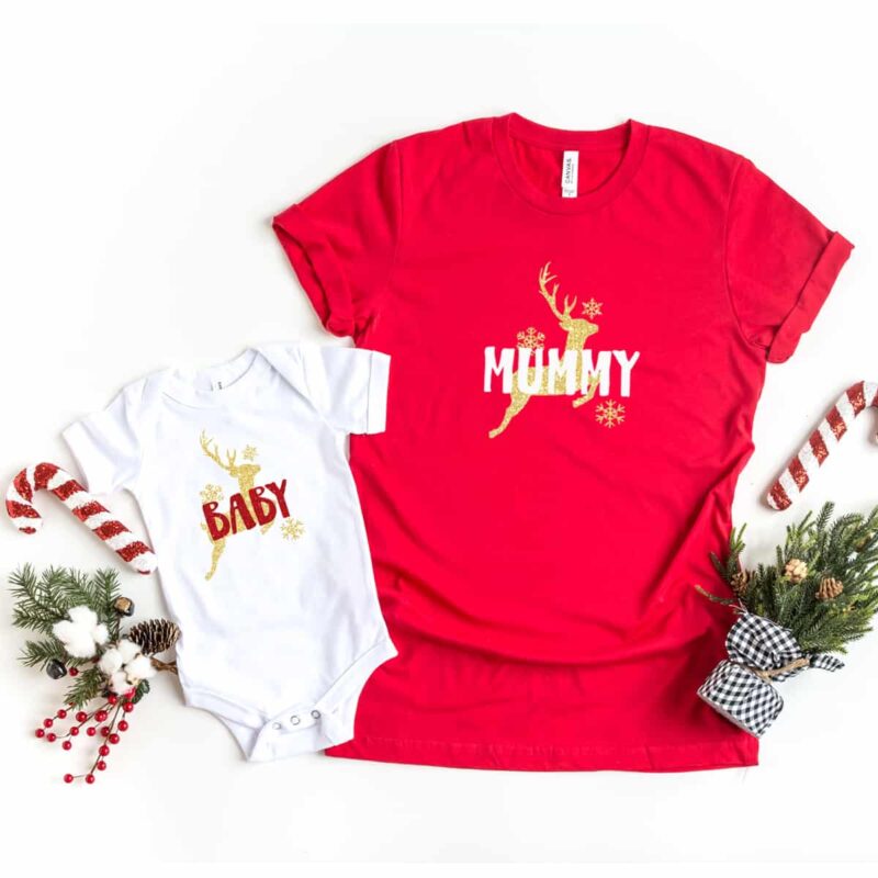 personalisierte Familien T-Shirts für Weihnachten mit Hirsch – Bild 7