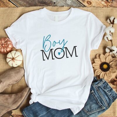 Damen T-Shirt "Boy Mom" aus 100% Baumwolle