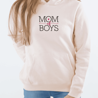 Damen Hoodie "Mom of Boys" aus 100% Baumwolle