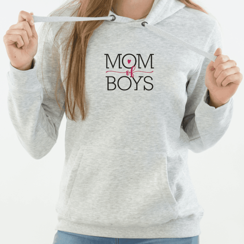 Damen Hoodie "Mom of Boys" aus 100% Baumwolle – Bild 3