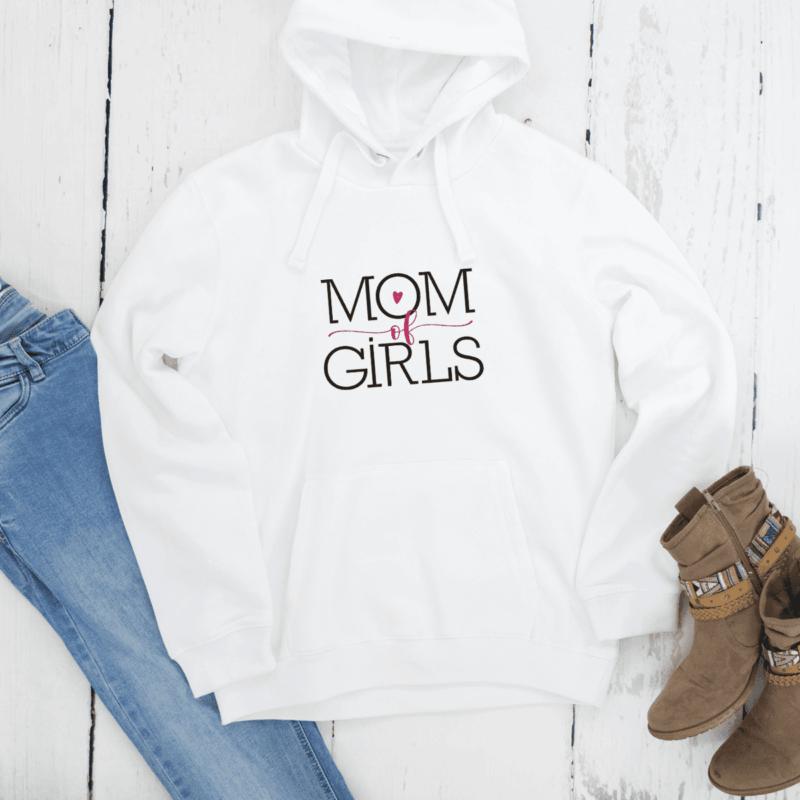 Damen Hoodie "Mom of Girls" aus 100% Baumwolle – Bild 4