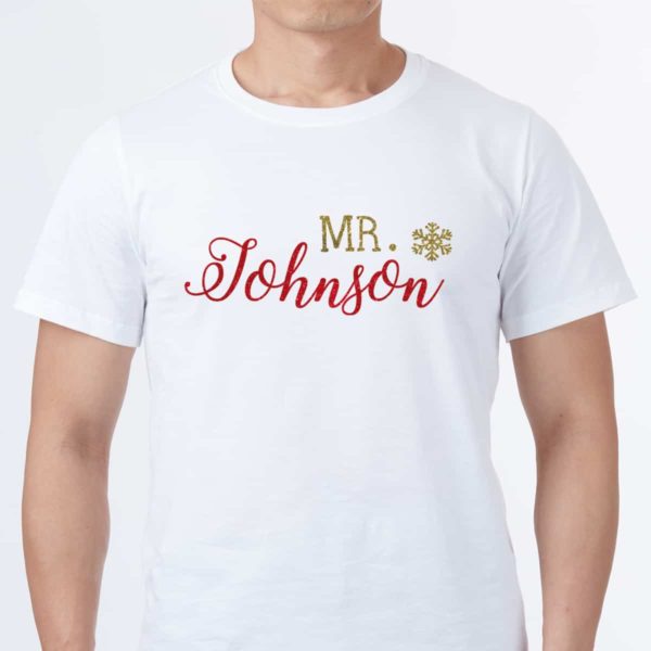 Paar T-Shirts Mr&Mrs für Weihnachten – Bild 3
