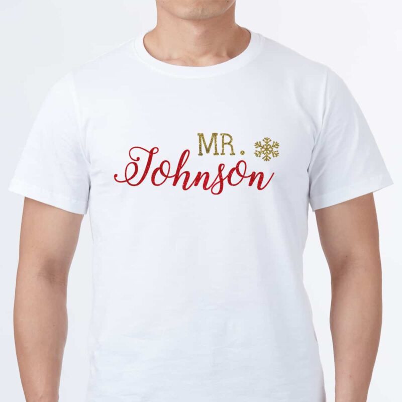 Paar T-Shirts Mr&Mrs für Weihnachten – Bild 3