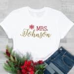 Paar T-Shirts Mr&Mrs für Weihnachten