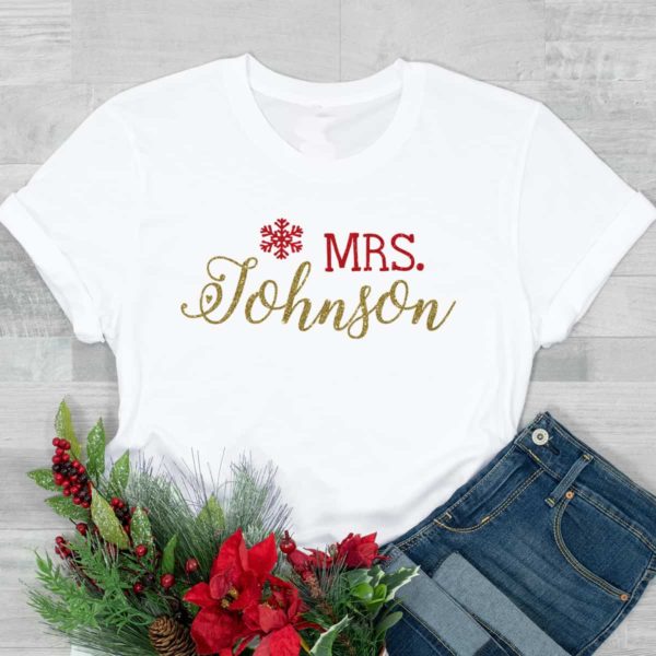 Paar T-Shirts Mr&Mrs für Weihnachten – Bild 4