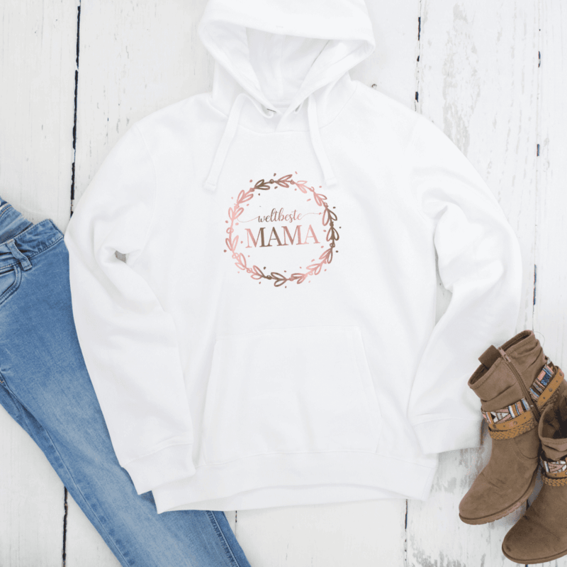 Damen Hoodie "Weltklasse Mama" aus 100% Baumwolle – Bild 3