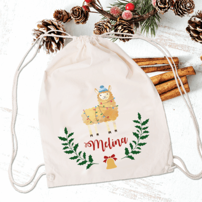 personalisiertes Nikolosackerl/Weihnachtssackerl Lama