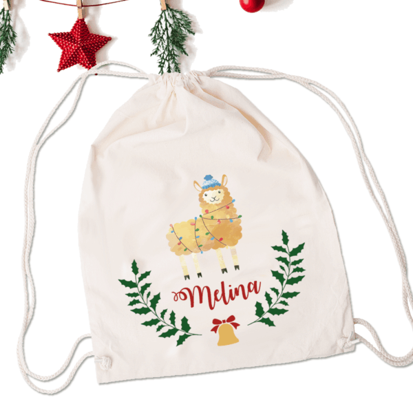 personalisiertes Nikolosackerl/Weihnachtssackerl Lama – Bild 3