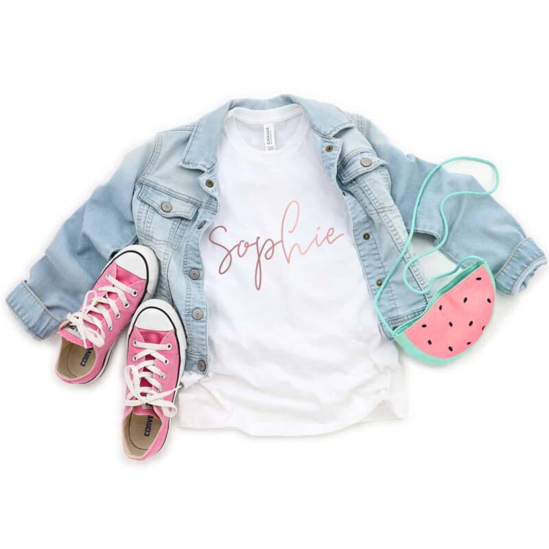 Personalisiertes Kinder T-Shirt mit Name aus 100% Baumwolle – Bild 6