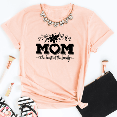 Damen T-Shirt "Mom - The Heart of the Family"