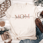 personalisiertes Mama T-Shirt mit Namen und Jahreszahlen