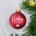 personalisierte Weihnachtskugel aus Glas Baby 2022