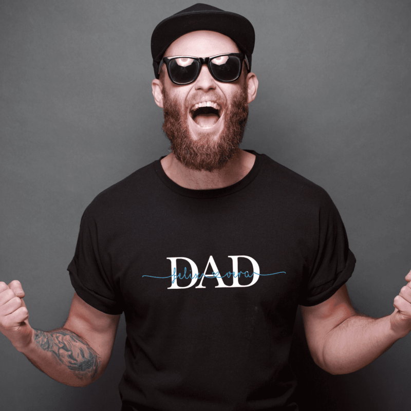 personalisiertes DAD T-Shirt mit Kindernamen – Bild 2