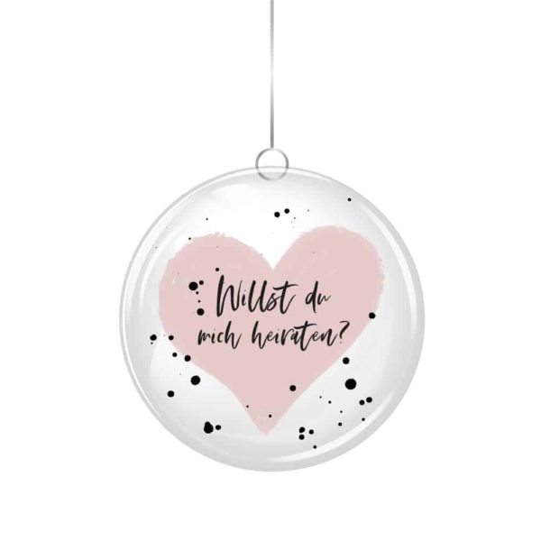 Weihnachtskugel "Willst du mich heiraten?" – Bild 2