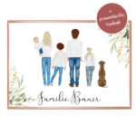 Poster Familie, Poster Familie personalisiert, Geschenk Familie personalisiert, Geschenk Mama personalisiert, Geschenk Muttertag personalisiert, Geschenk Vatertag personalisiert, Familien Print, Familie Poster, Familie mit Hund Geschenk