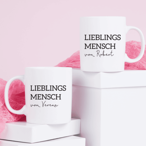personalisierte Tasse "Lieblingsmensch" minimalistisch – Bild 2