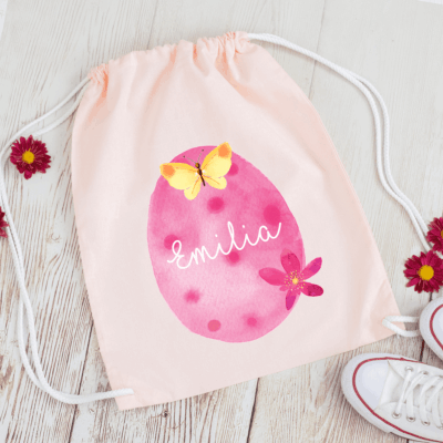 Osterkörbchen aus Stoff, Turnbeutel Ostern, personalisiertes Osternest, personalisiertes Osterkörbchen, Körbchen für Ostern, Osterkörbchen mit Name, Osternest mit Name