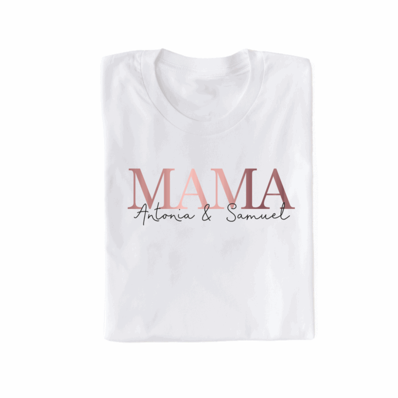 personalisiertes Mama T-Shirt mit Namen – Bild 2
