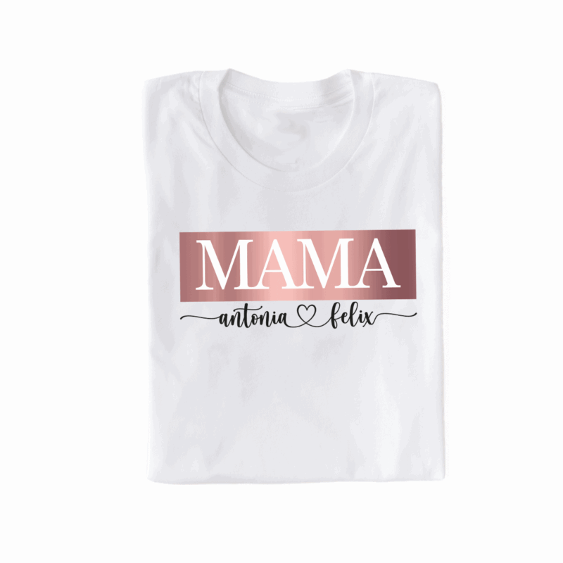personalisiertes Mama T-Shirt mit Namen – Bild 4