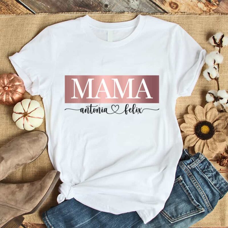 personalisiertes Mama T-Shirt mit Namen – Bild 5