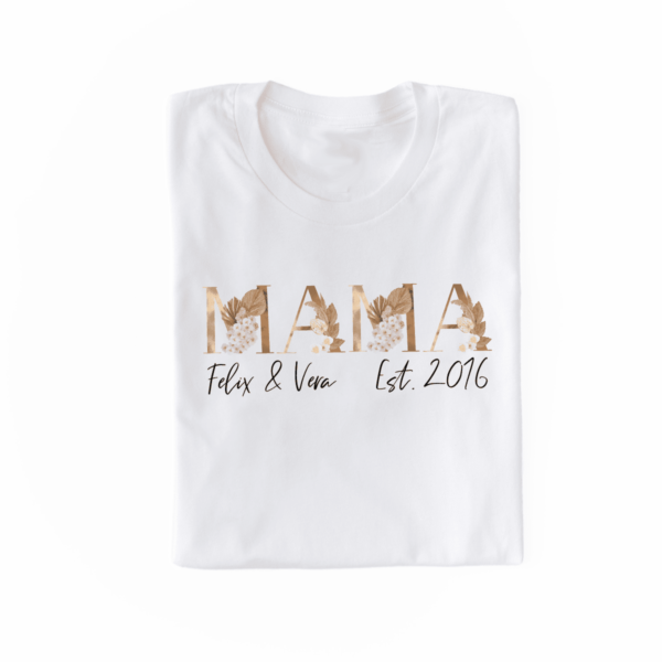 personalisiertes Damen T-Shirt "Mama" Rose aus 100% Baumwolle – Bild 4