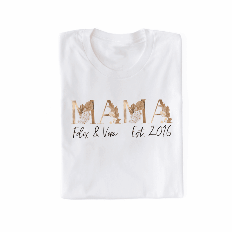 personalisiertes Damen T-Shirt "Mama" Rose aus 100% Baumwolle – Bild 4