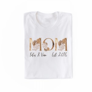 personalisiertes Damen T-Shirt "MOM" Rose aus 100% Baumwolle – Bild 3