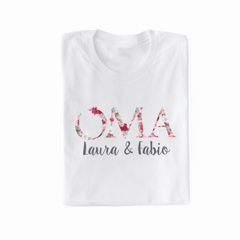Personalisiertes Damen T-Shirt "Oma" Flowerbomb aus 100% Baumwolle – Bild 3